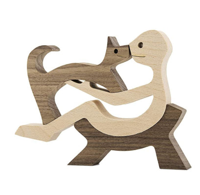 Nordic-Bond Hand-Carved Wood Sculpture