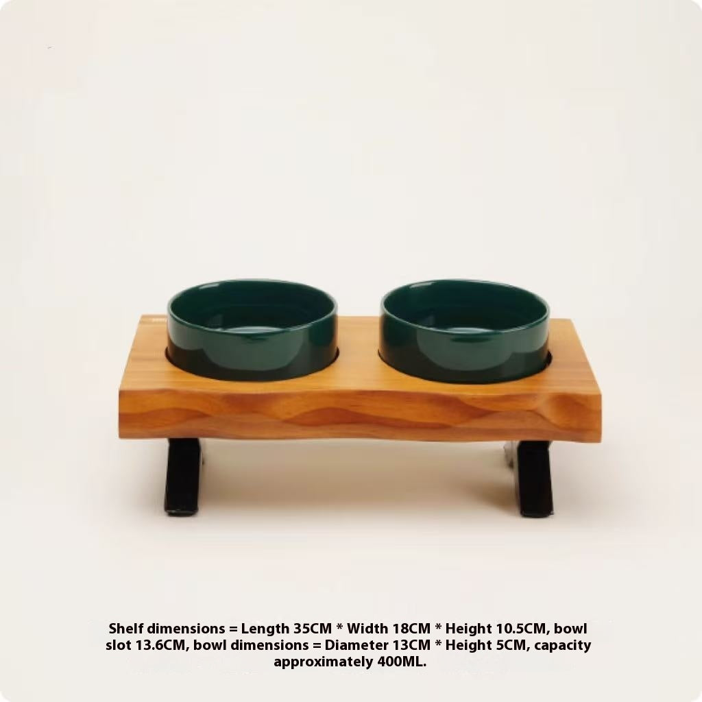 Timber-Arc Ceramic Dining Station