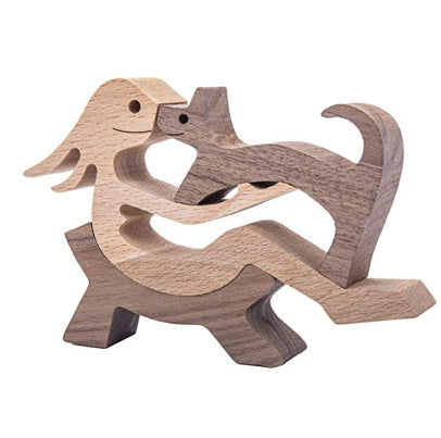 Nordic-Bond Hand-Carved Wood Sculpture