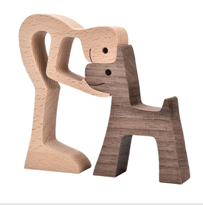 Nordic-Bond Hand-Carved Wood Sculpture