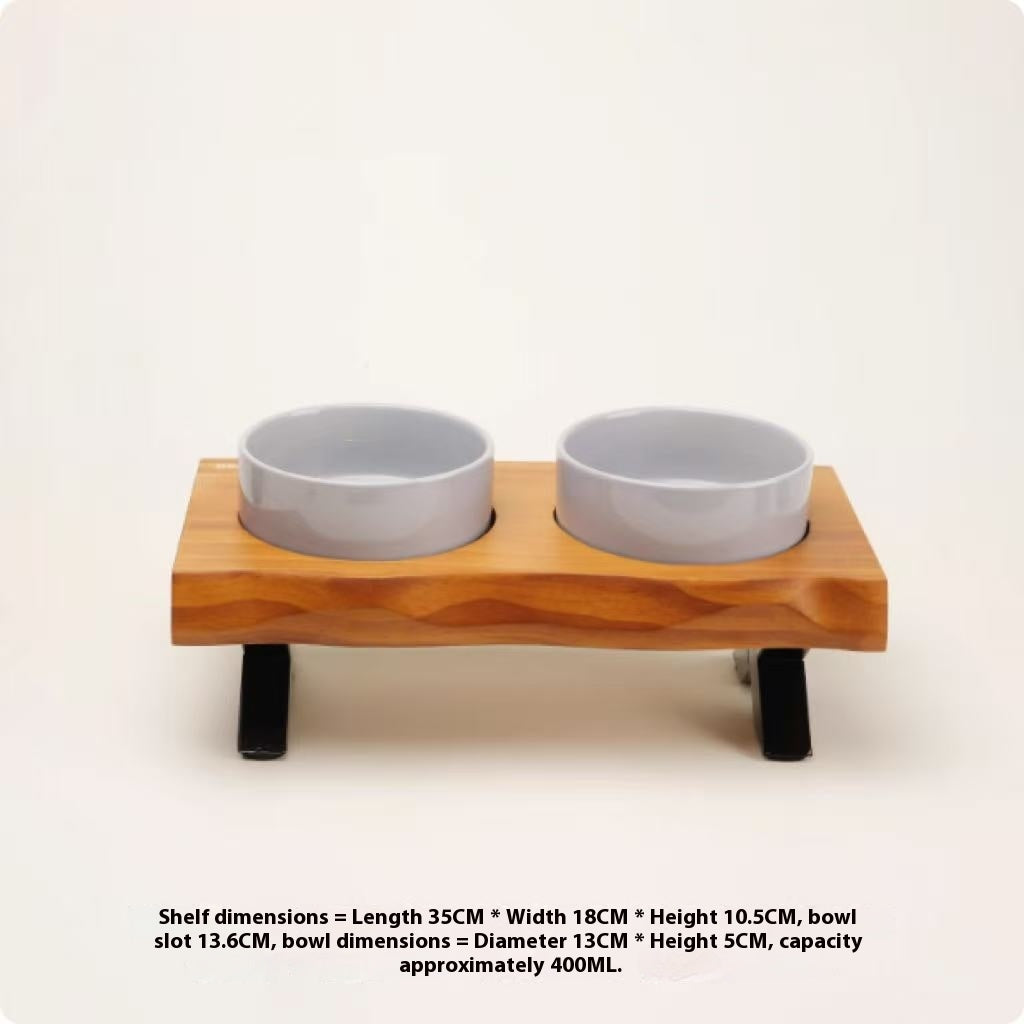 Timber-Arc Ceramic Dining Station