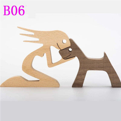 Nordic-Bond Hand-Carved Wood Sculpture