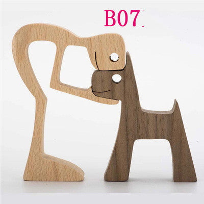Nordic-Bond Hand-Carved Wood Sculpture