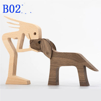 Nordic-Bond Hand-Carved Wood Sculpture
