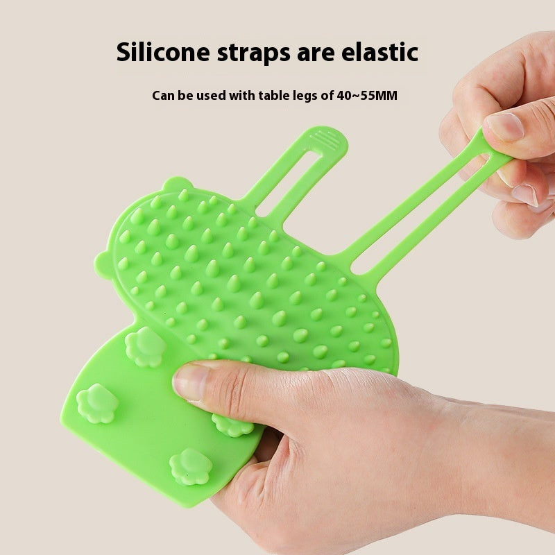 Silhouette-Corner Elastic-Strap Self-Groomer
