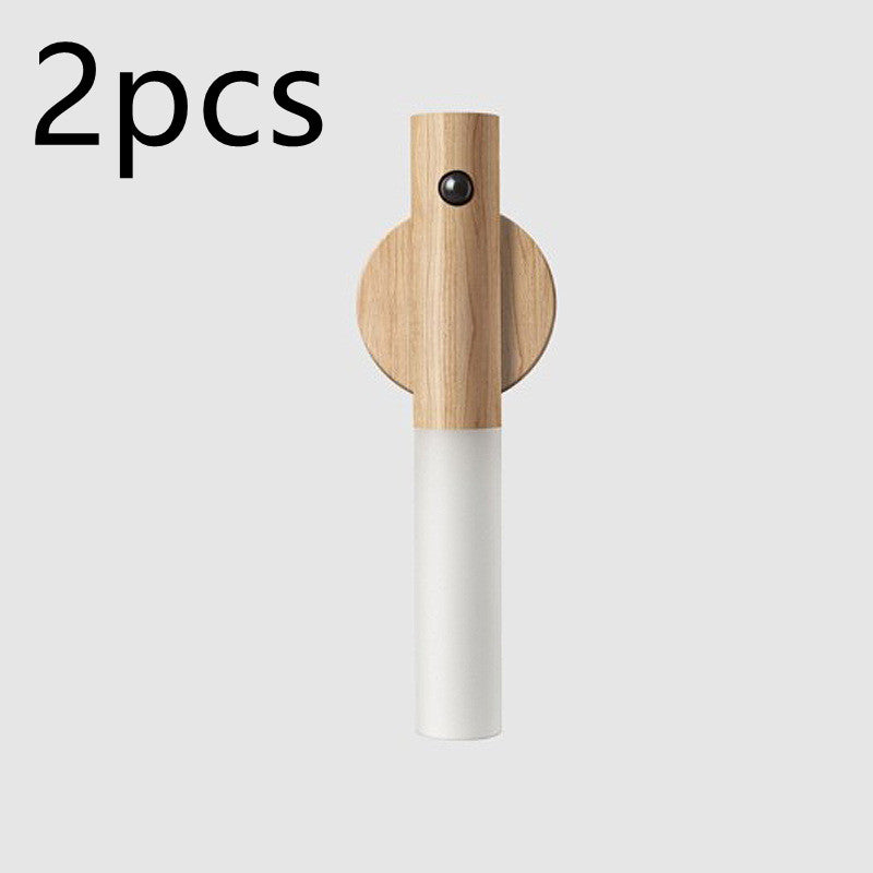 Lumina Wood Wireless LED USB-Rechargeable Motion-Sensor Night-Light