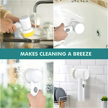 Kinetic-Spin Cordless Rechargeable Cleaning-Brush