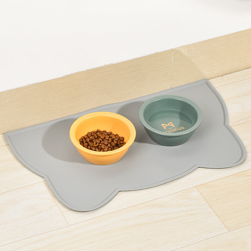 Scalloped-Edge Premium Silicone Pet Mat