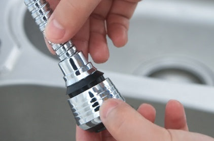 Kinetic-Flow Universal Faucet-Extender Filter