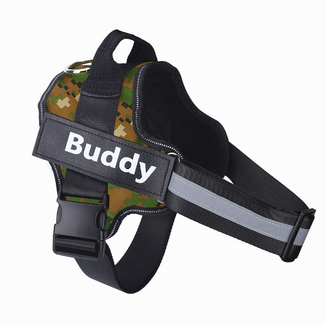 Gepersonaliseerd Hondentuig GEEN TREK Reflecterend Ademend Verstelbaar Hondentuigje Vest Voor Kleine Grote Hond Aangepaste Patch Huisdierbenodigdheden