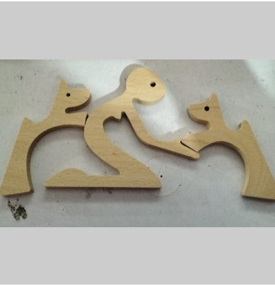 Nordic-Bond Hand-Carved Wood Sculpture
