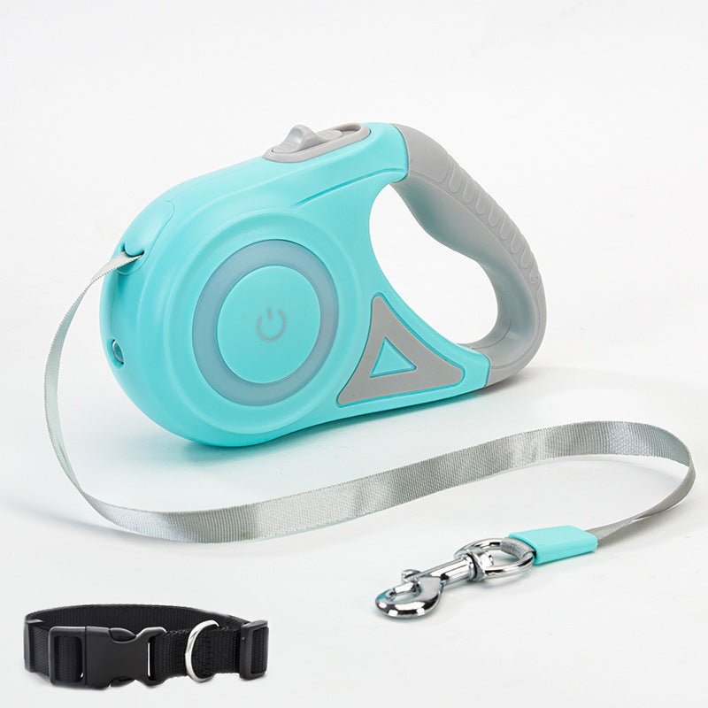 Hondenriem Rollijn En Halsband Spot Licht Automatische Huisdier Hond Kat Trekkoord Voor Kleine Middelgrote Honden Huisdier Product