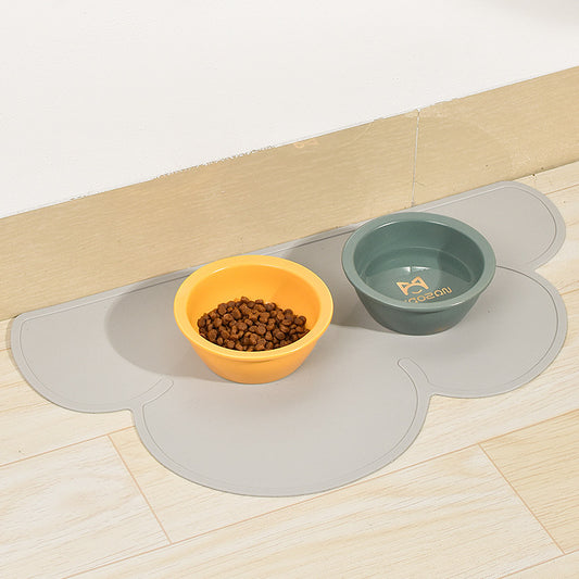 Scalloped-Edge Premium Silicone Pet Mat