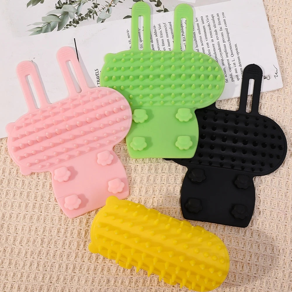 Silhouette-Corner Elastic-Strap Self-Groomer