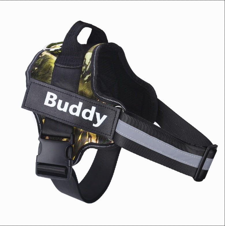 Gepersonaliseerd Hondentuig GEEN TREK Reflecterend Ademend Verstelbaar Hondentuigje Vest Voor Kleine Grote Hond Aangepaste Patch Huisdierbenodigdheden