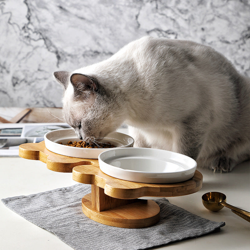 Timber-Frame Double Ceramic Feeding Set