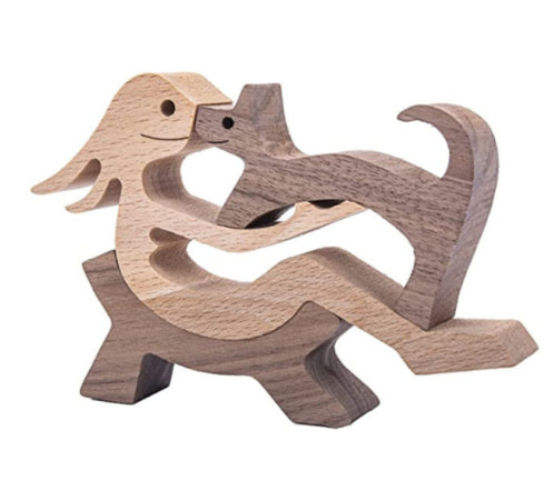 Nordic-Bond Hand-Carved Wood Sculpture