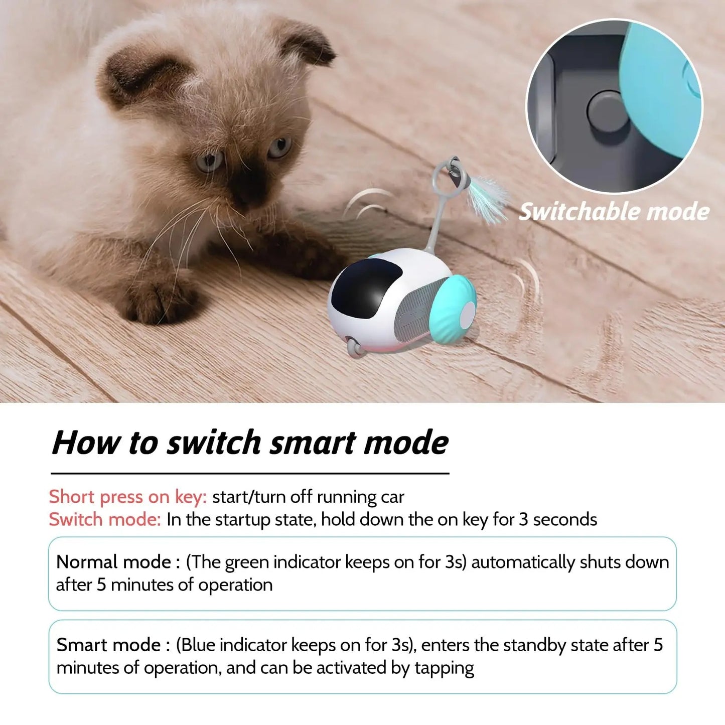 Swift-Drive Duel Mode Interactive Pet Car