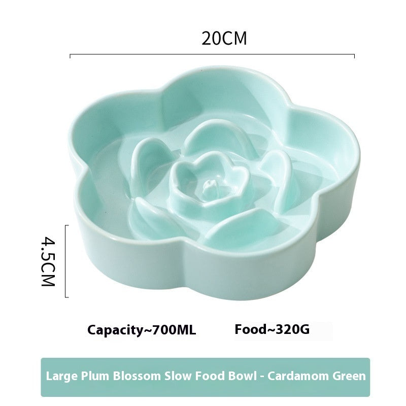 Bloom-Flow Artisan Ceramic Slow Feeder