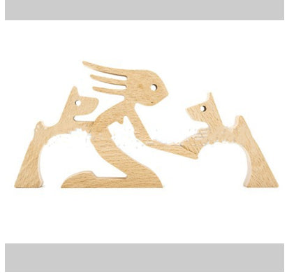 Nordic-Bond Hand-Carved Wood Sculpture