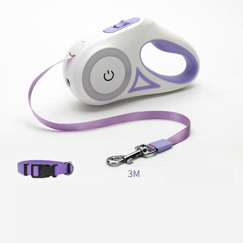 Hondenriem Rollijn En Halsband Spot Licht Automatische Huisdier Hond Kat Trekkoord Voor Kleine Middelgrote Honden Huisdier Product