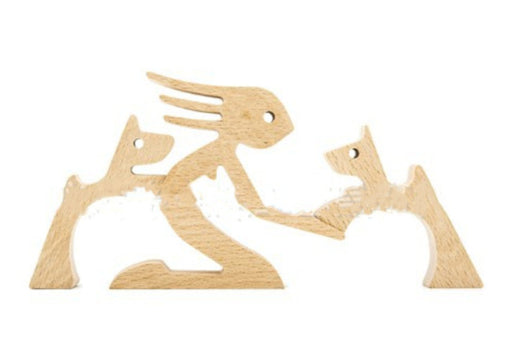 Nordic-Bond Hand-Carved Wood Sculpture