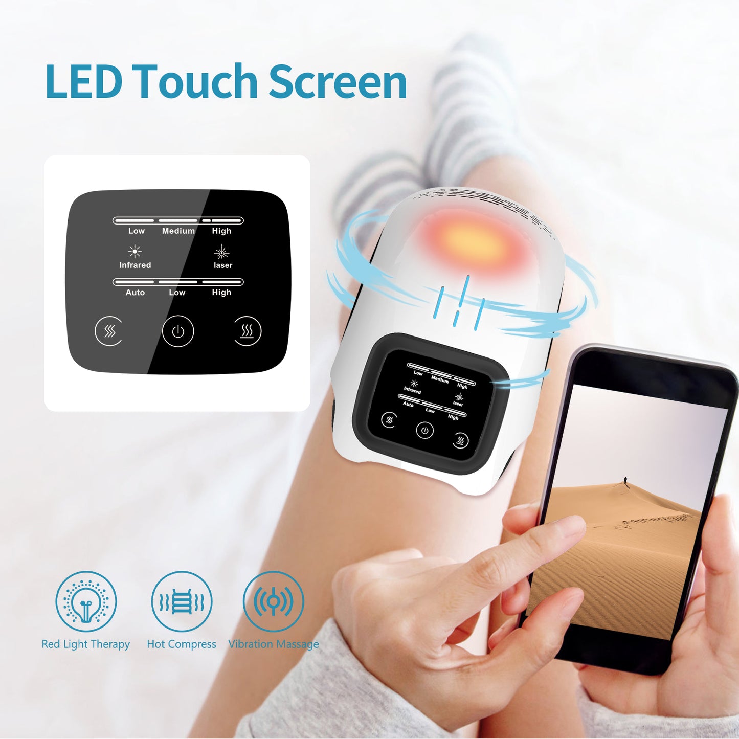 Lumina Knee Infrared-Laser Vibration Massager