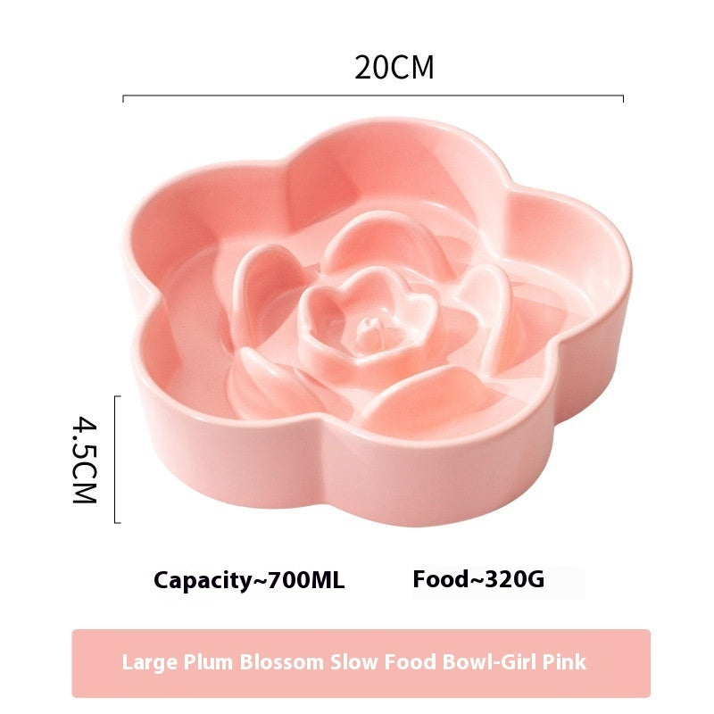 Bloom-Flow Artisan Ceramic Slow Feeder