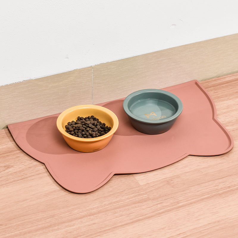 Scalloped-Edge Premium Silicone Pet Mat