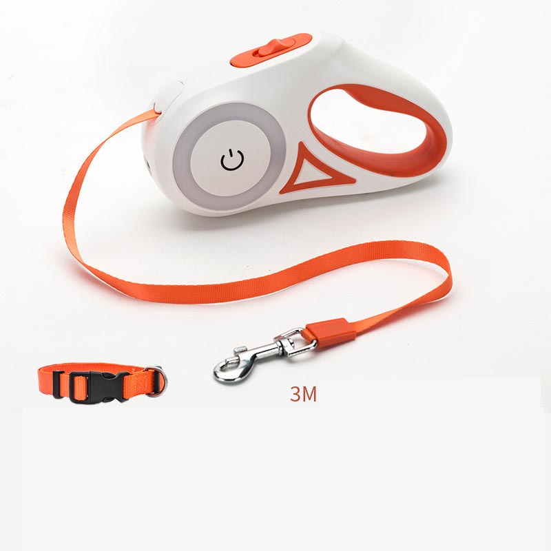 Hondenriem Rollijn En Halsband Spot Licht Automatische Huisdier Hond Kat Trekkoord Voor Kleine Middelgrote Honden Huisdier Product
