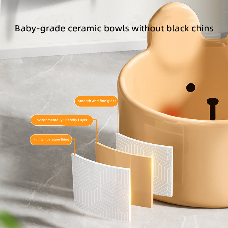 Soft-Tone Bear Sculpted Dining Basin