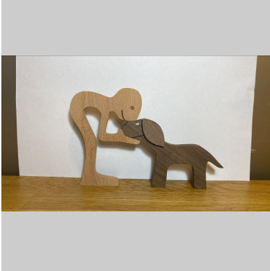 Nordic-Bond Hand-Carved Wood Sculpture