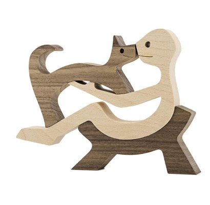 Nordic-Bond Hand-Carved Wood Sculpture