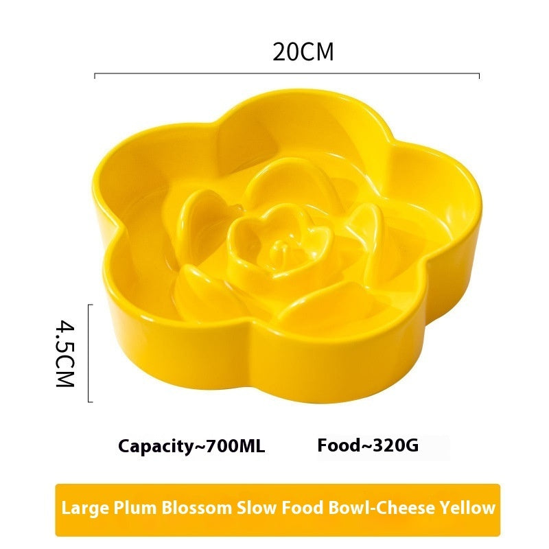 Bloom-Flow Artisan Ceramic Slow Feeder