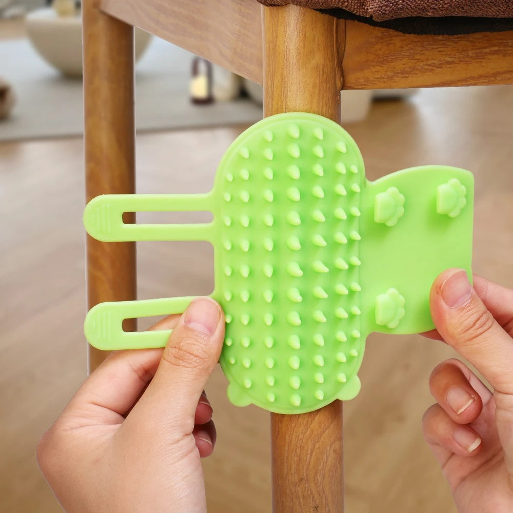 Silhouette-Corner Elastic-Strap Self-Groomer
