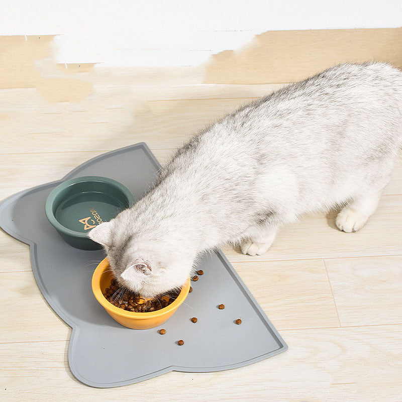 Scalloped-Edge Premium Silicone Pet Mat