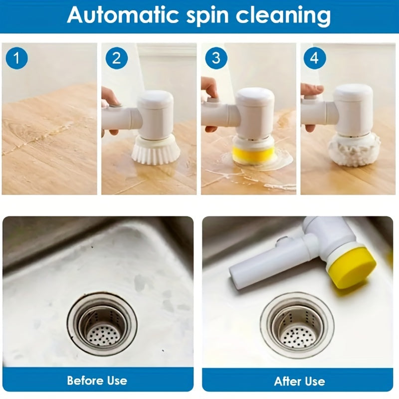 Kinetic-Spin Cordless Rechargeable Cleaning-Brush