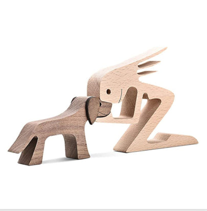 Nordic-Bond Hand-Carved Wood Sculpture