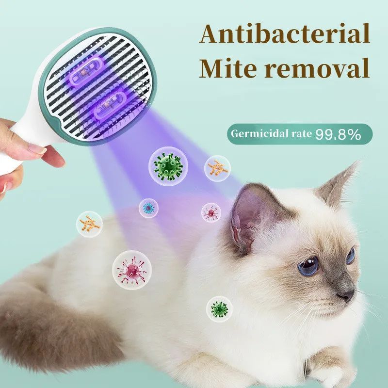 Pure-Coat UVC-Sterilizing Tangle-Free Slicker- Comb