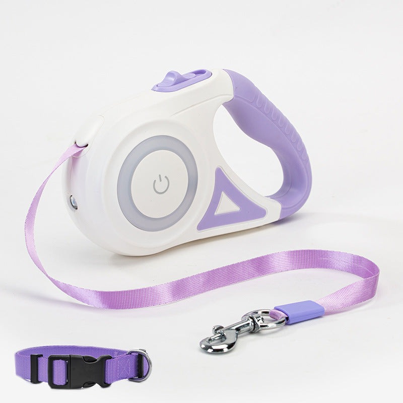 Hondenriem Rollijn En Halsband Spot Licht Automatische Huisdier Hond Kat Trekkoord Voor Kleine Middelgrote Honden Huisdier Product