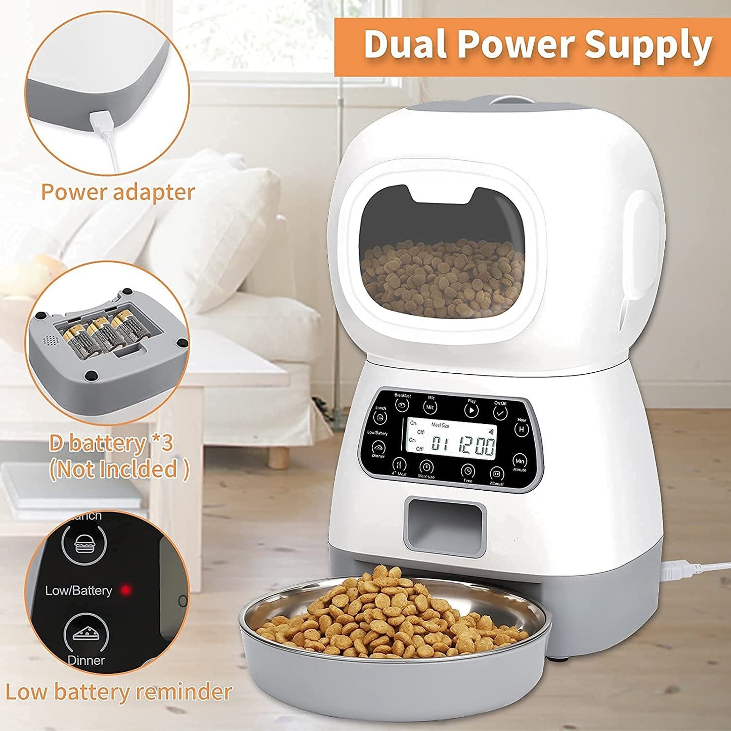 The Harmony Series | App & Timer Controlled Single, Dual Bowl Smart Feeder
