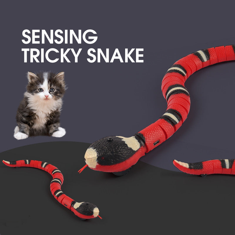 Smart Sensing Interactief Kattenspeelgoed Automatische Elektronische Slang Katten Speeltje USB Oplaadbaar Kitten Speelgoed Voor Katten Honden Huisdier