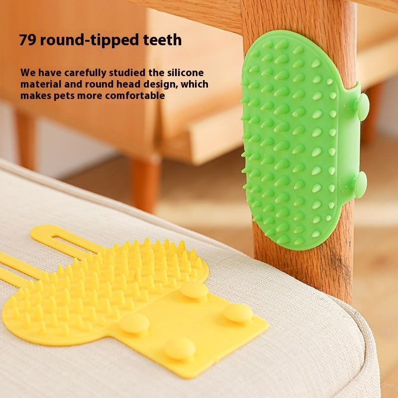 Silhouette-Corner Elastic-Strap Self-Groomer