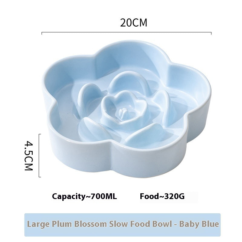 Bloom-Flow Artisan Ceramic Slow Feeder