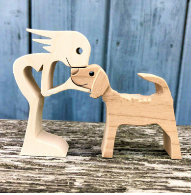 Nordic-Bond Hand-Carved Wood Sculpture