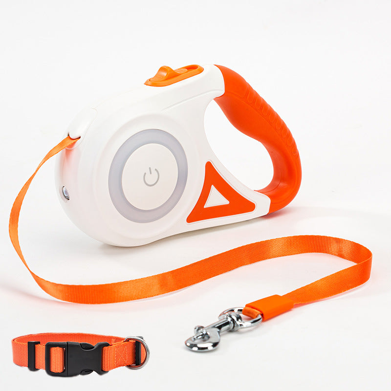 Hondenriem Rollijn En Halsband Spot Licht Automatische Huisdier Hond Kat Trekkoord Voor Kleine Middelgrote Honden Huisdier Product