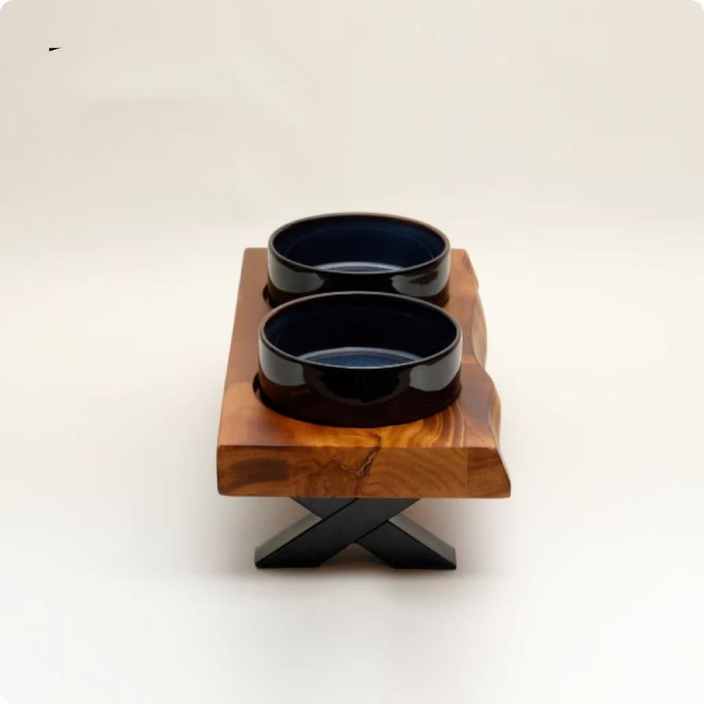 Timber-Arc Ceramic Dining Station